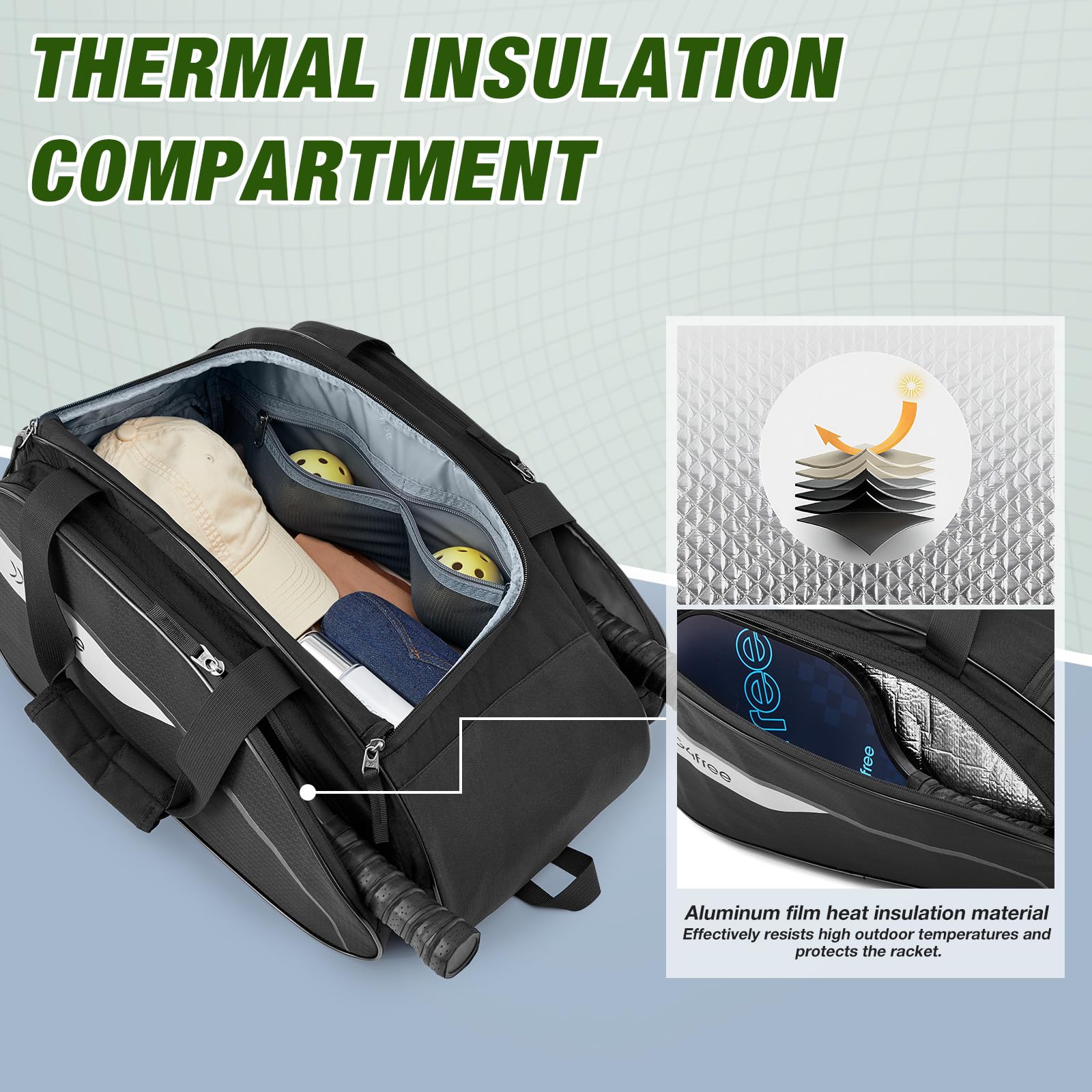 Amazon.com : G4Free 2-in-1 Pickleball Bag Pickleball Backpack